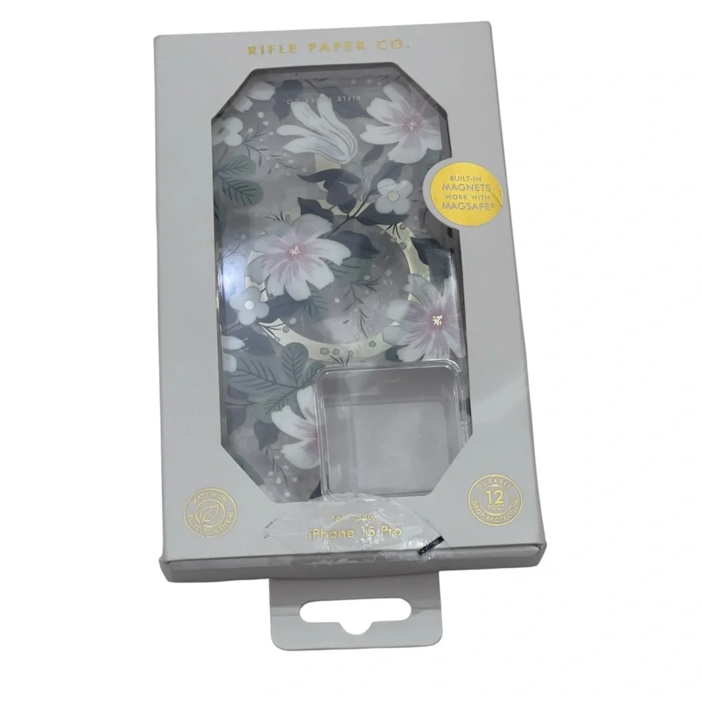 Rifle Paper Co. iPhone 15 Pro Phone Case - Floral - MagSafe- New Open Box